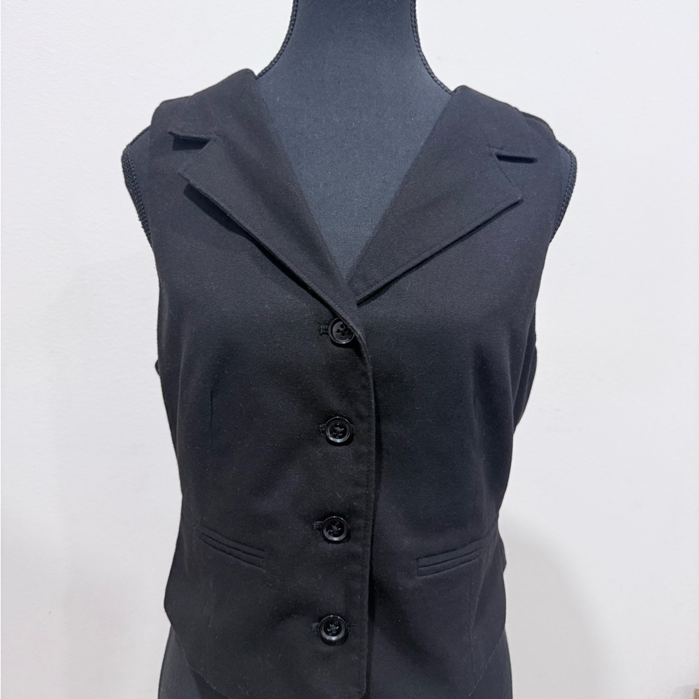 Banana Republic Black Button-Up Vest